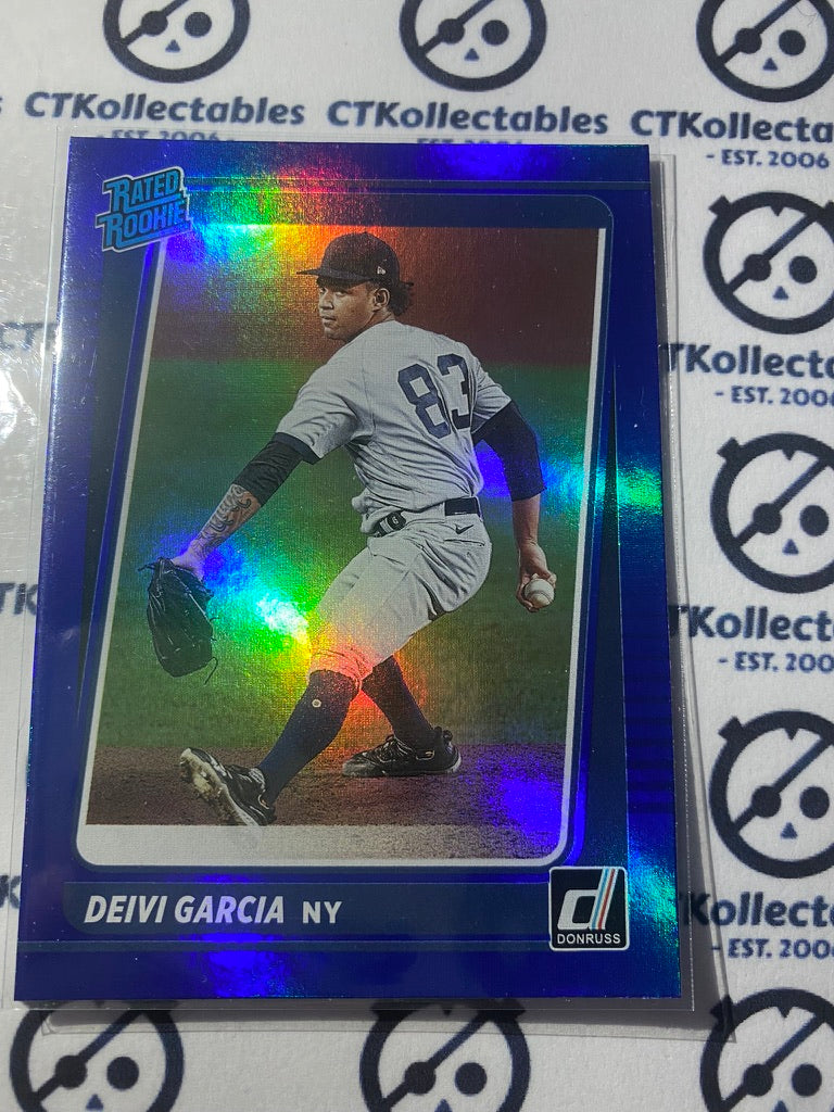 2021 Panini Donruss Baseball Deivi Garcia Rated Rookie Blue Foil #54 New York