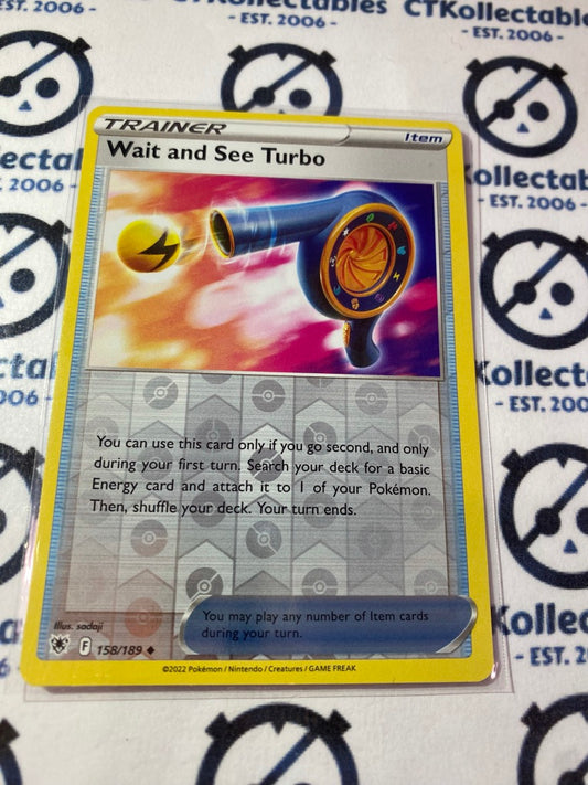 Wait and See Turbo #158/189 Reverse Holo 2022 Sword & Shield Astral Radiance Pokemon Card