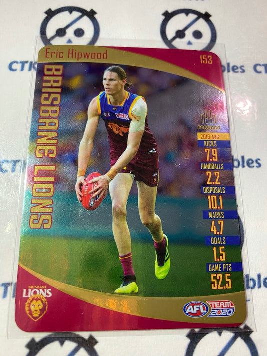 2020 AFL Teamcoach Gold #153 Eric Hipwood Lions