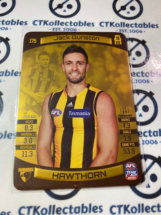 2021 AFL Teamcoach Gold #175 Jack Gunston Hawks