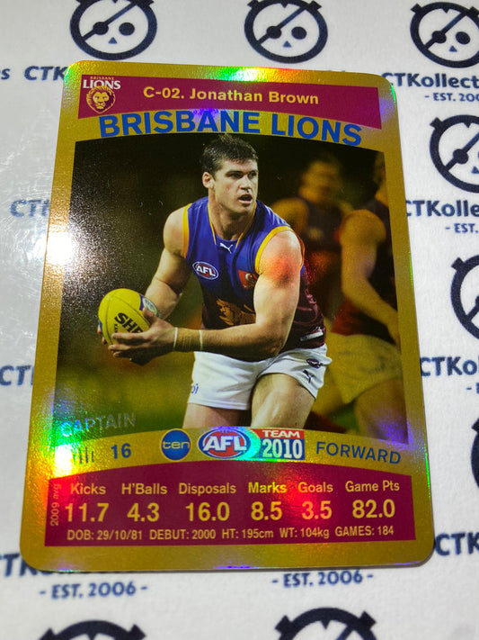 2010 AFL Teamcoach Gold Captain - #C-02 Jonathan Brown