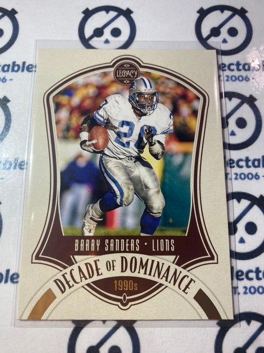 2021 NFL Panini Legacy Barry Sanders Decade of Dominance #DD-10 Lions