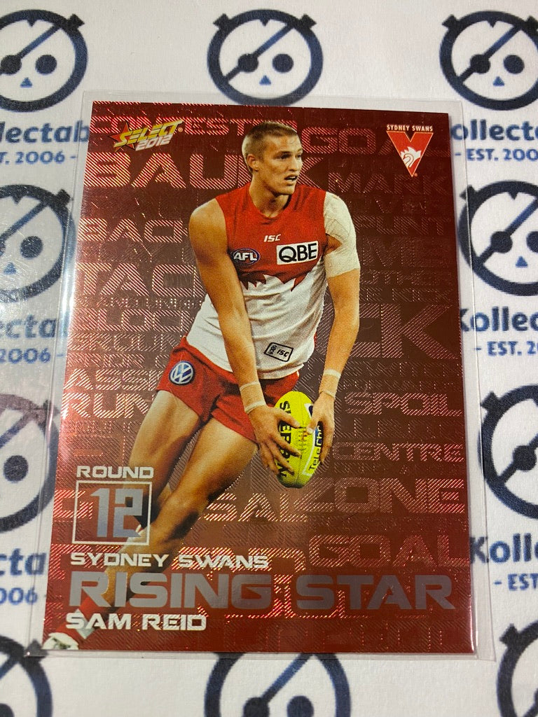 2012 AFL Champions Sam Reid Rising Star RS12 Swans