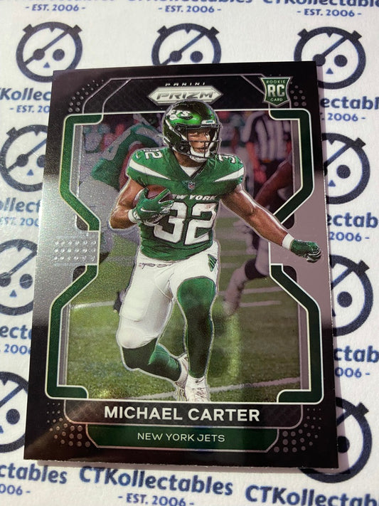2021 NFL Chronicles Prizm Black Michael Carter Base Rookie RC #PB-20 Jets