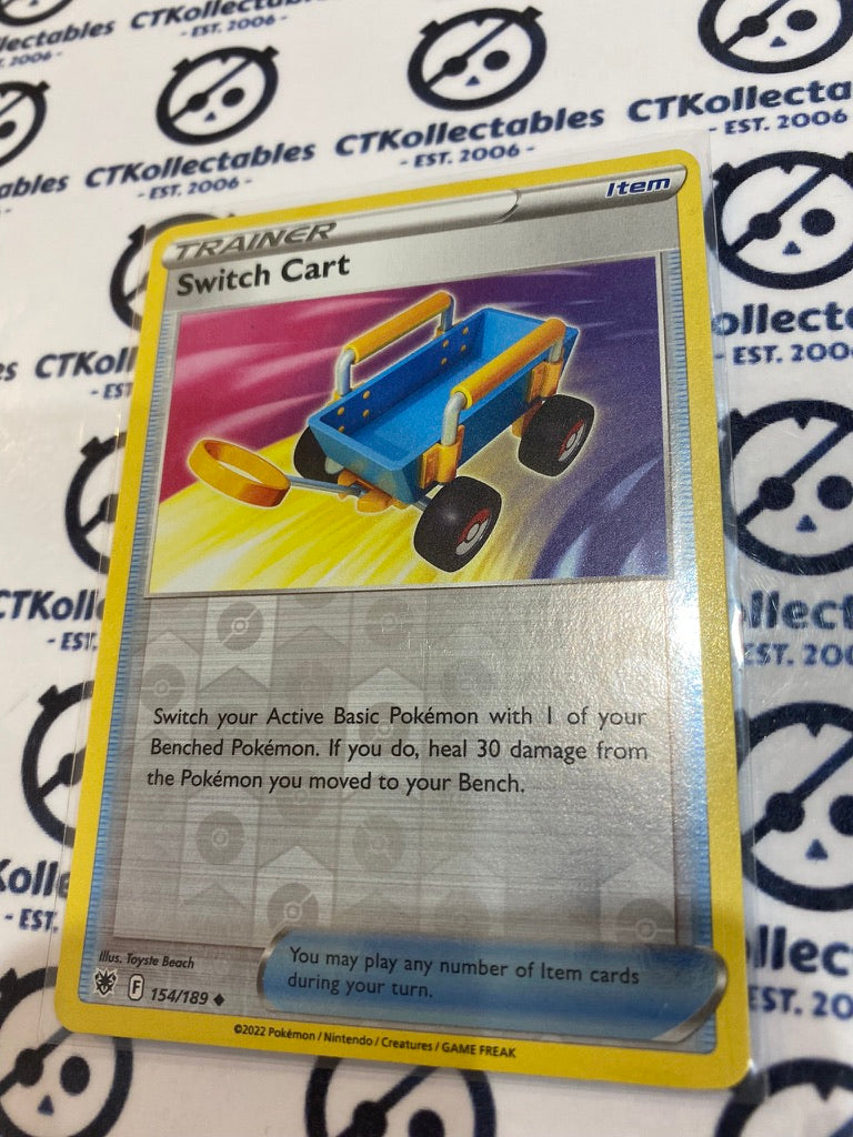 Switch Cart Reverse Holo #154/189 2022 Sword & Shield Astral Radiance Pokemon Card