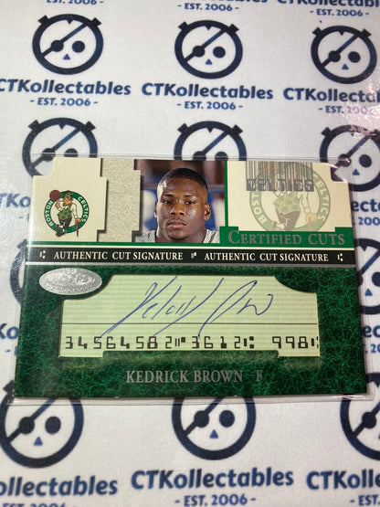 2001-02 NBA Fleer Kedrick Brown Certified Cuts Authentic cuts signature CCKb2 Celtics