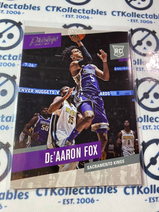 2017-18 Panini NBA Prestige De'Aaron Fox rookie card RC #155 Kings