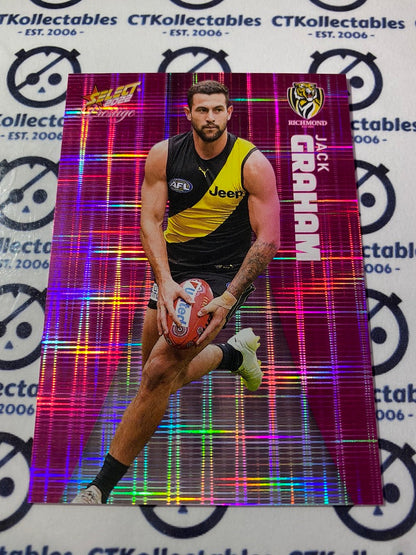 2022 AFL Footy Stars Prestige Jack Graham Pink Parallel #053/325 Tigers