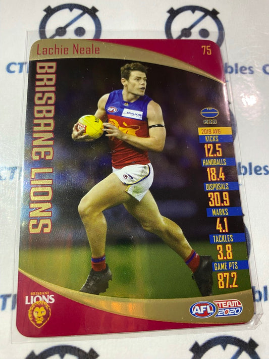 2020 AFL Teamcoach Gold #75 Lachie Neale Lions