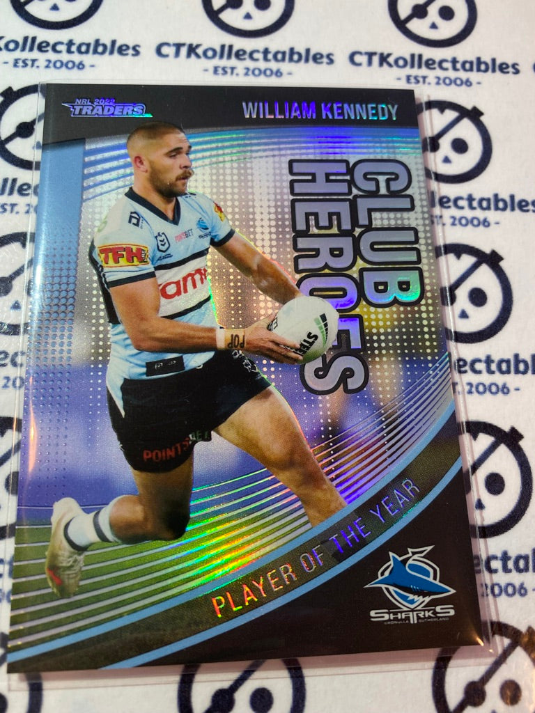 2022 TLA NRL Traders Club Heroes William Kennedy CH07/32 Sharks