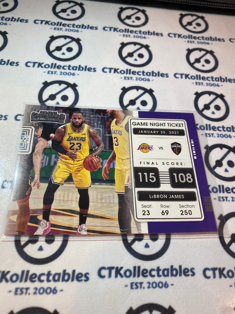 2021-22 NBA Contenders Lebron James Game night Ticket #17 Lakers