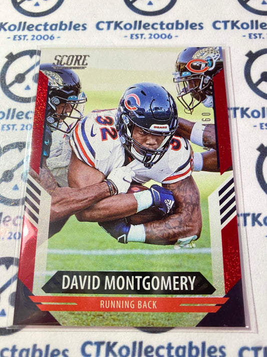 2021 NFL Score David Montgomery Red #457/460 Bears #123