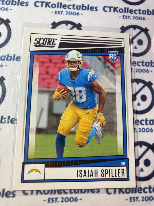2022 NFL Panini Score Isaiah Spiller Rookie Card RC #331 Chargers