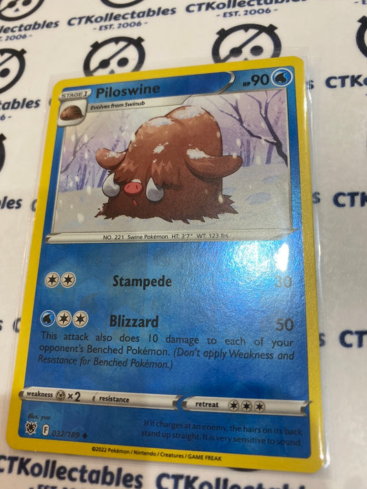 Piloswine Reverse Holo #032/189 2022 Sword & Shield Astral Radiance Pokemon Card
