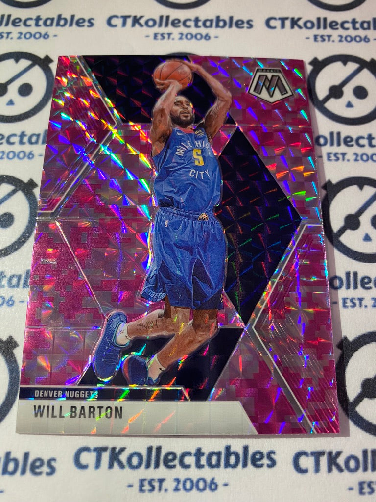2019-20 Panini Mosaic Will Barton Pink Prizm #151 Nuggets