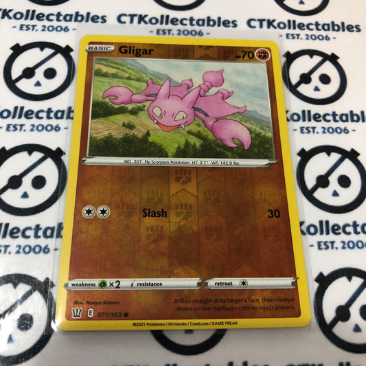Gligar #071/163 Reverse Holo Common Pokémon Card Battle Styles