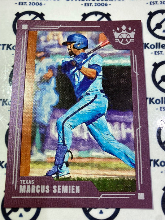 2022 Panini Diamond Kings Baseball Marcus Semien Plum Frame #48 Texas