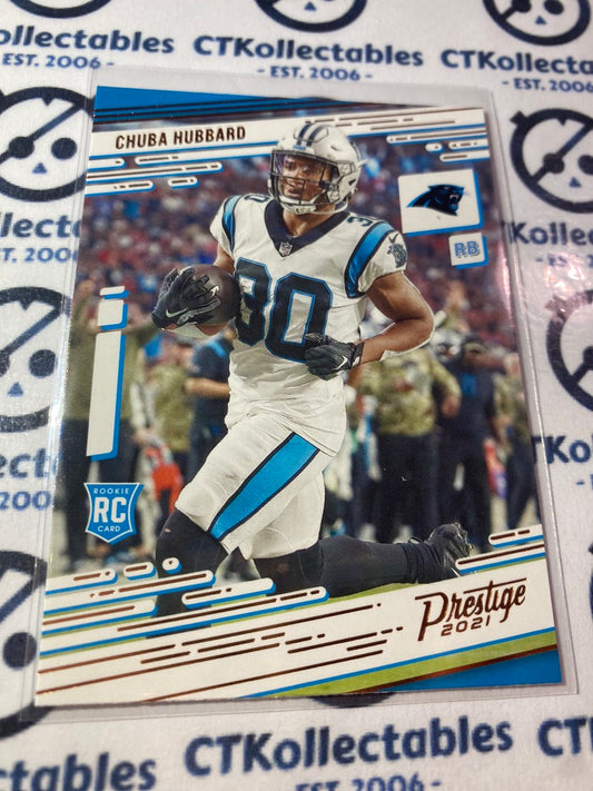 2021 NFL Chronicles Prestige Bronze Chuba Hubbard Rookie Card RC #241 Panthers