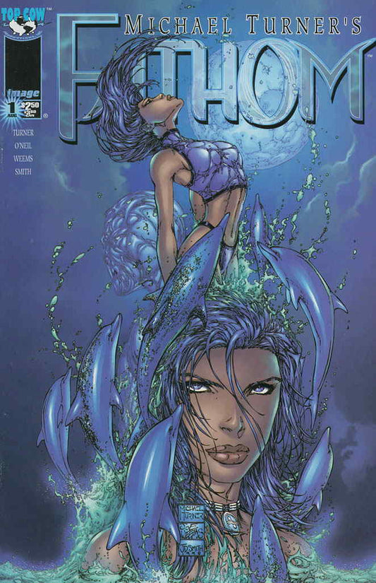 FATHOM # 1 MICHAEL TURNER C DOLPHIN COVER IMAGE / TOP COW COMIC BOOK  1998