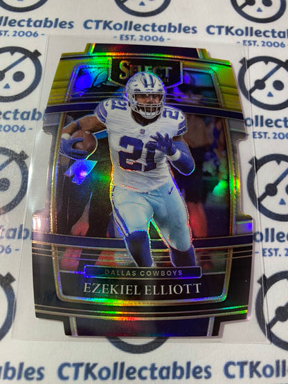 2021 NFL Panini Select Ezekiel Elliot Black & gold Die-cut Prizm #11 Cowboys