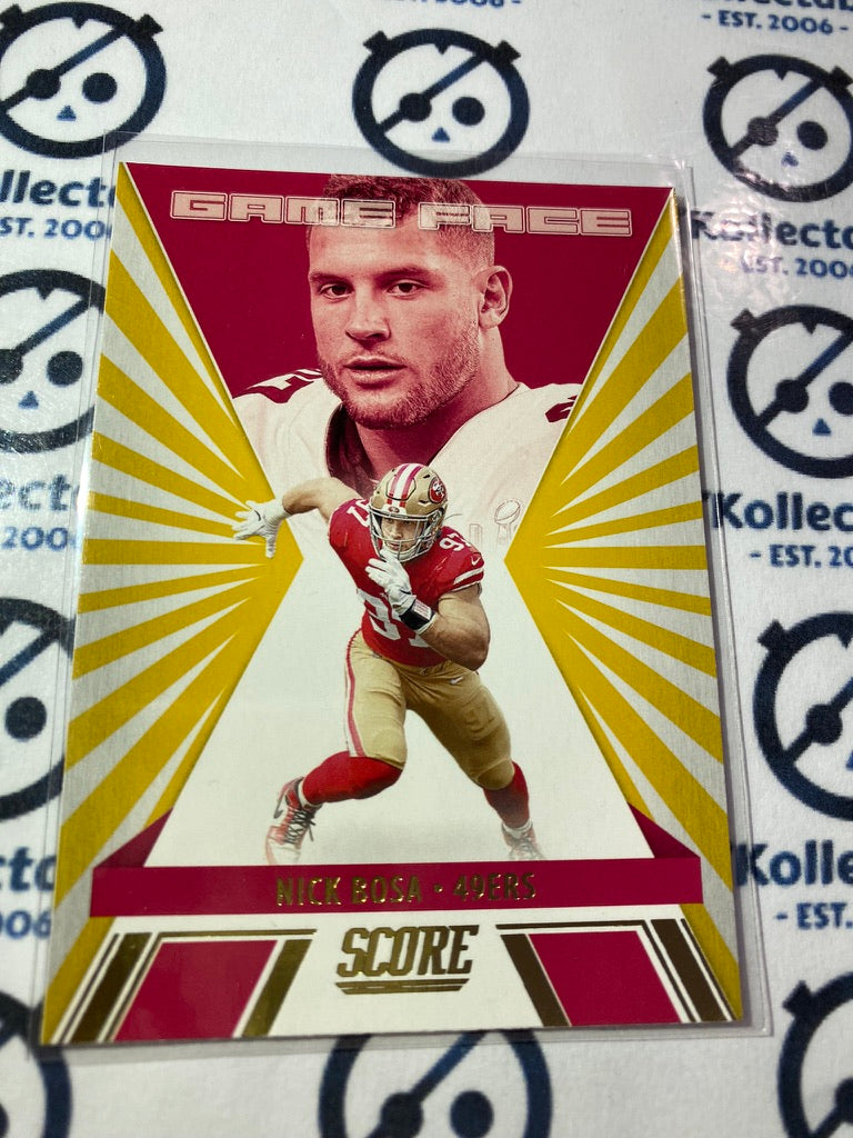 2021 NFL Score  Gold Parallel Nick Bosa Game Face #GF-3 49ers