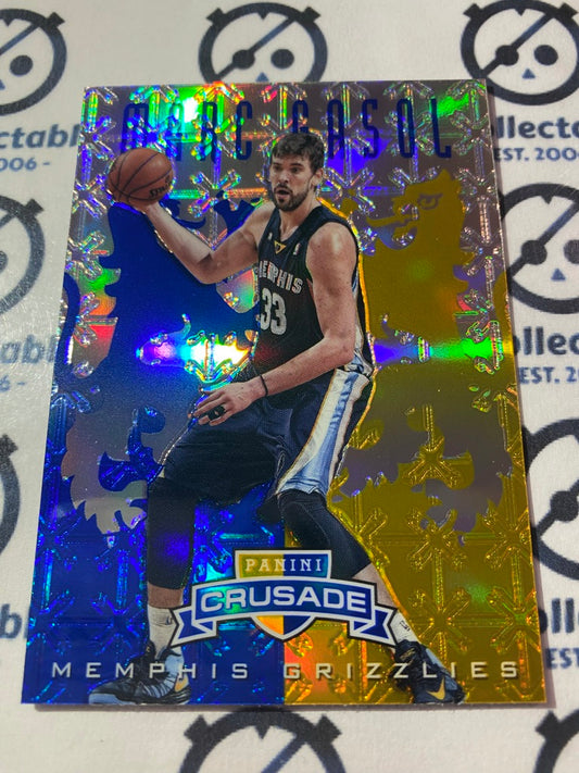 2012-13 Panini Crusade Marc Gasol Blue Gold #233 Grizzlies
