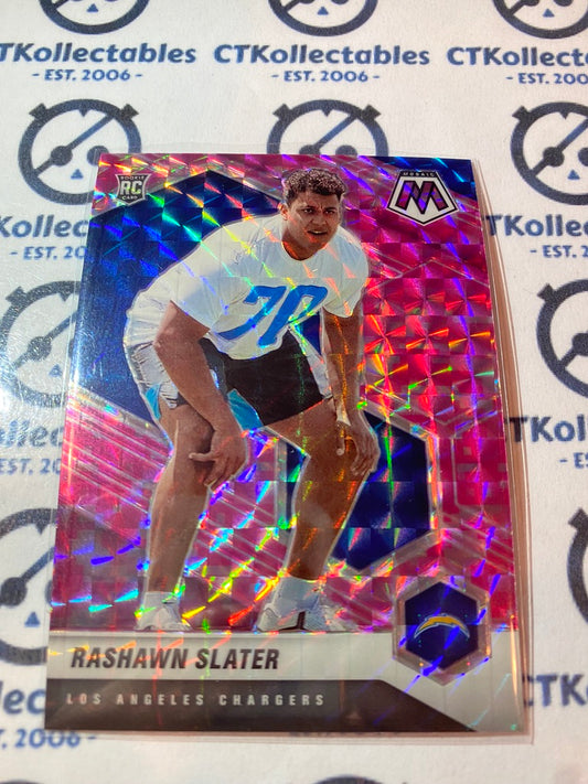 2021 Panini NFL Mosaic Rashawn Slater Pink Mosaic Prizm #371 Chargers