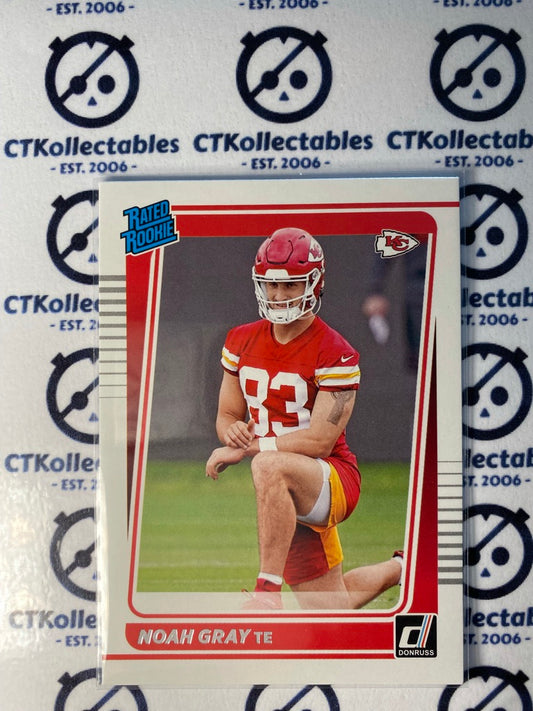 2021 NFL Donruss Rated Rookie Noah Gray RC #309 Chiefs TE