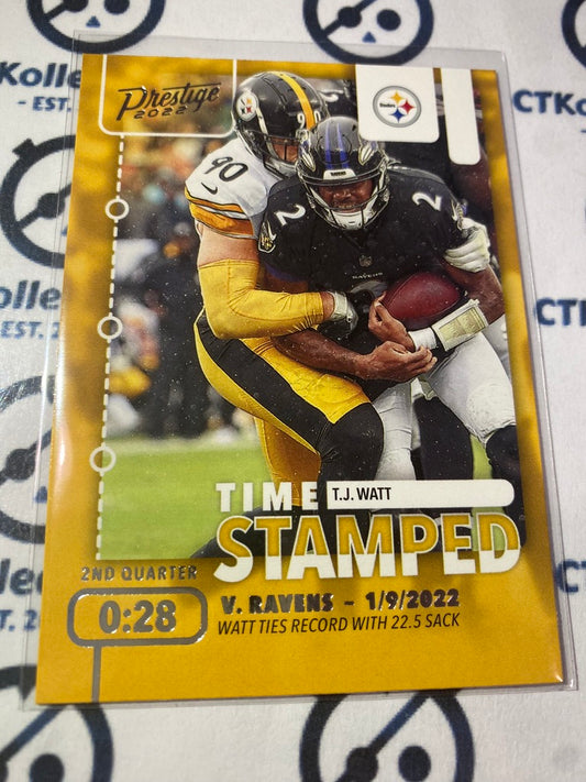 2022 NFL Panini Prestige T.J Watt Time Stamped #TS-8 Steelers