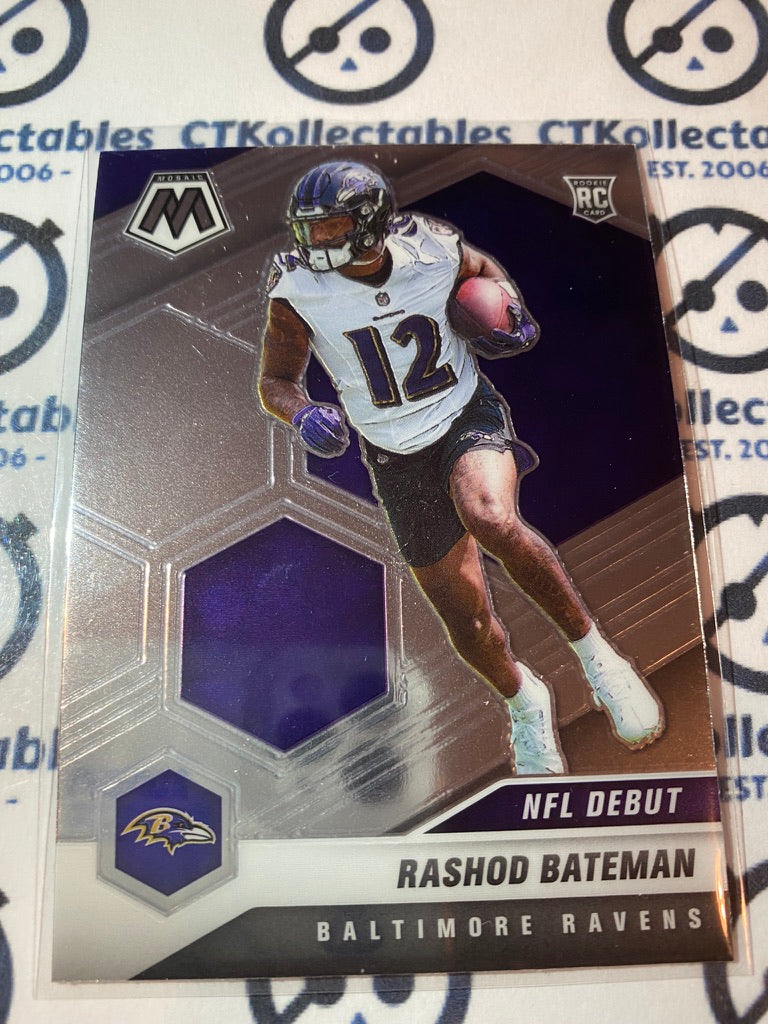 2021 Panini NFL Mosaic Rashod Bateman NFL DEBUT RC #249 Ravens
