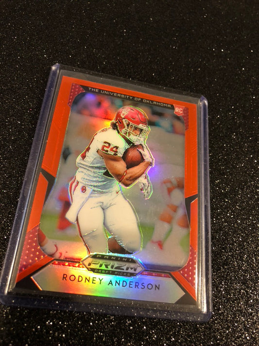 Rodney Anderson Prizm Orange RC #109 2019 Prizm draft picks