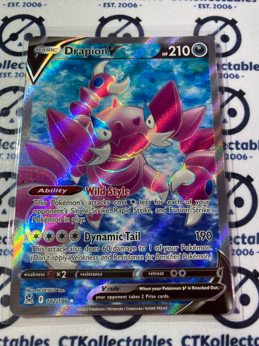Drapion Full Art #182/196 2022 Sword & Shield Lost Origin Pokemon Card