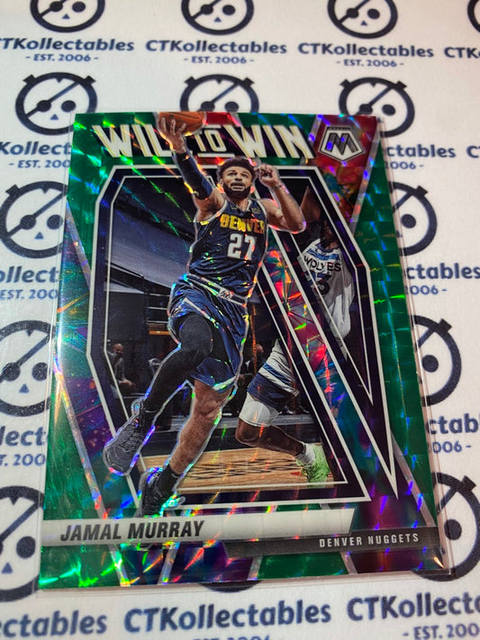 2020-21 NBA Mosaic Jamal Murray will to win Green Prizm #7 Nuggets