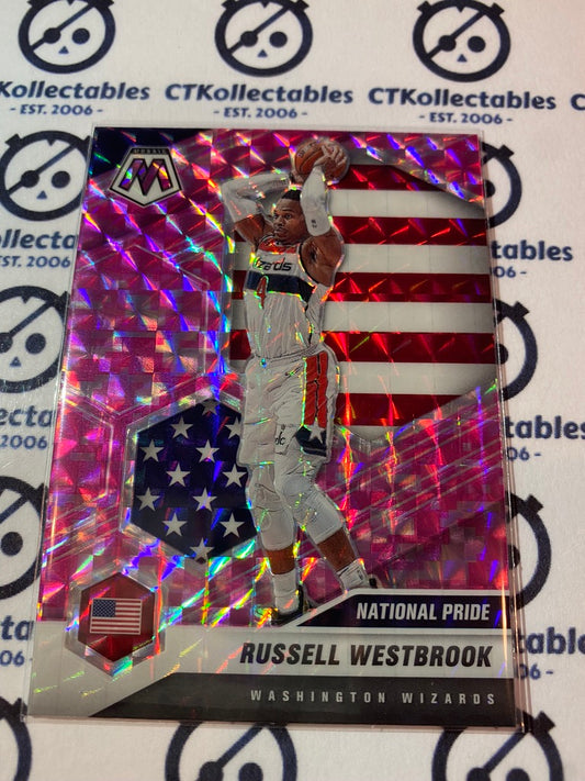 2020-21 NBA Mosaic Pink Russell Westbrook National Pride #253 USA