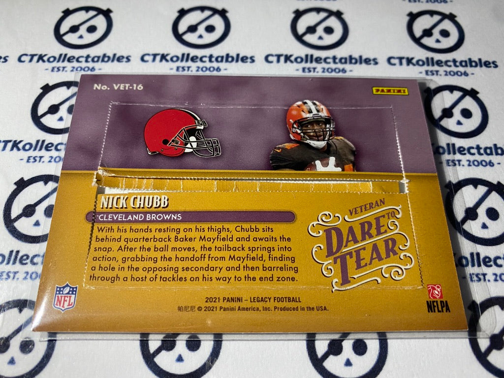 2021 NFL Legacy Nick Chubb Dare To Tear "RIPPED" #VET-16 Browns