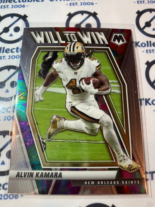 2021 Panini NFL Mosaic Alivn Kamara Will To Win #WW-11 Saints