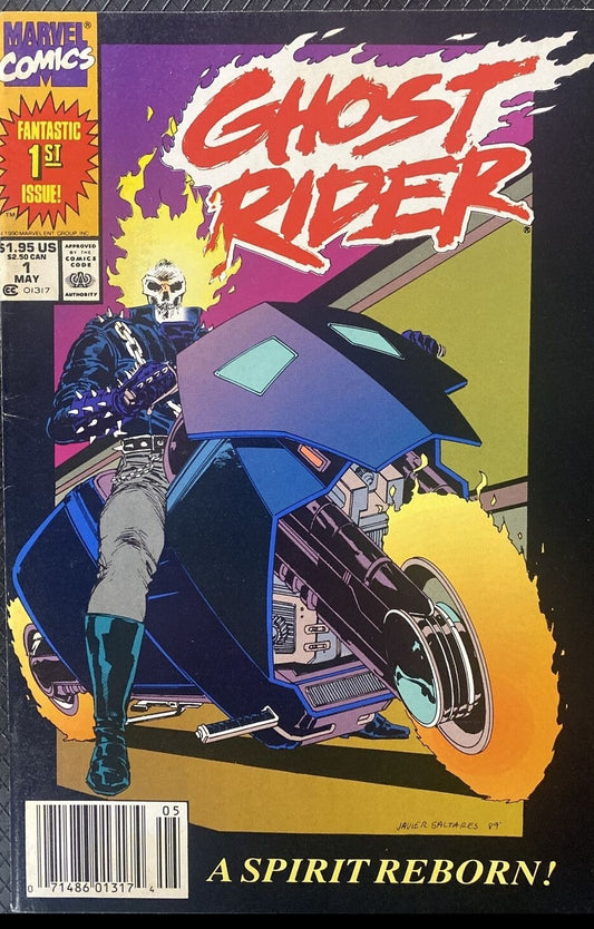 GHOST RIDER # 1  A SPIRIT REBORN  MARVEL COMIC BOOK  1990