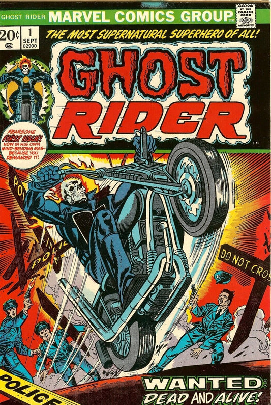 GHOST RIDER  # 1 THE MOST SUPERNATURAL SUPERHERO OF ALL KEY ISSUE RARE  MARVEL COMIC BOOK 1973