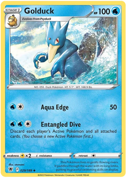 Golduck Base Card #029/189 2022 Sword & Shield Astral Radiance Pokemon Card