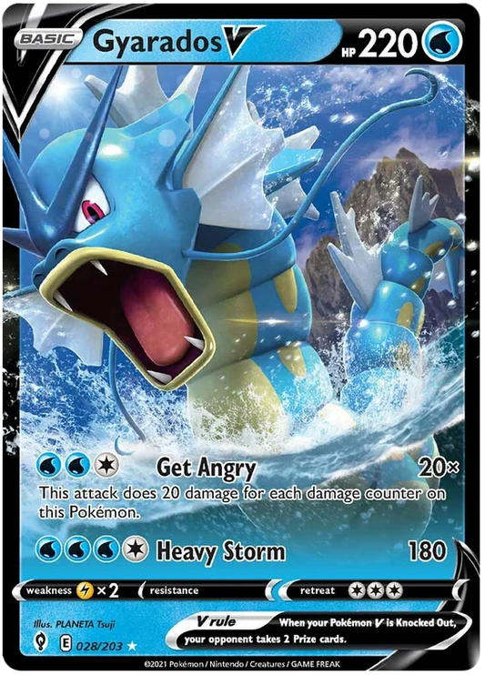 Gyardos V 028/203 Ultra Rare Pokémon Card Evolving Skies