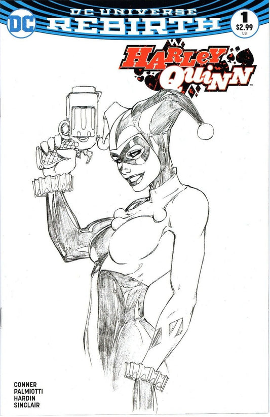 HARLEY QUINN REBIRTH # 1 MICHAEL TURNER VARIANT SKETCH COVER DC UNIVERSE REBIRTH  2016