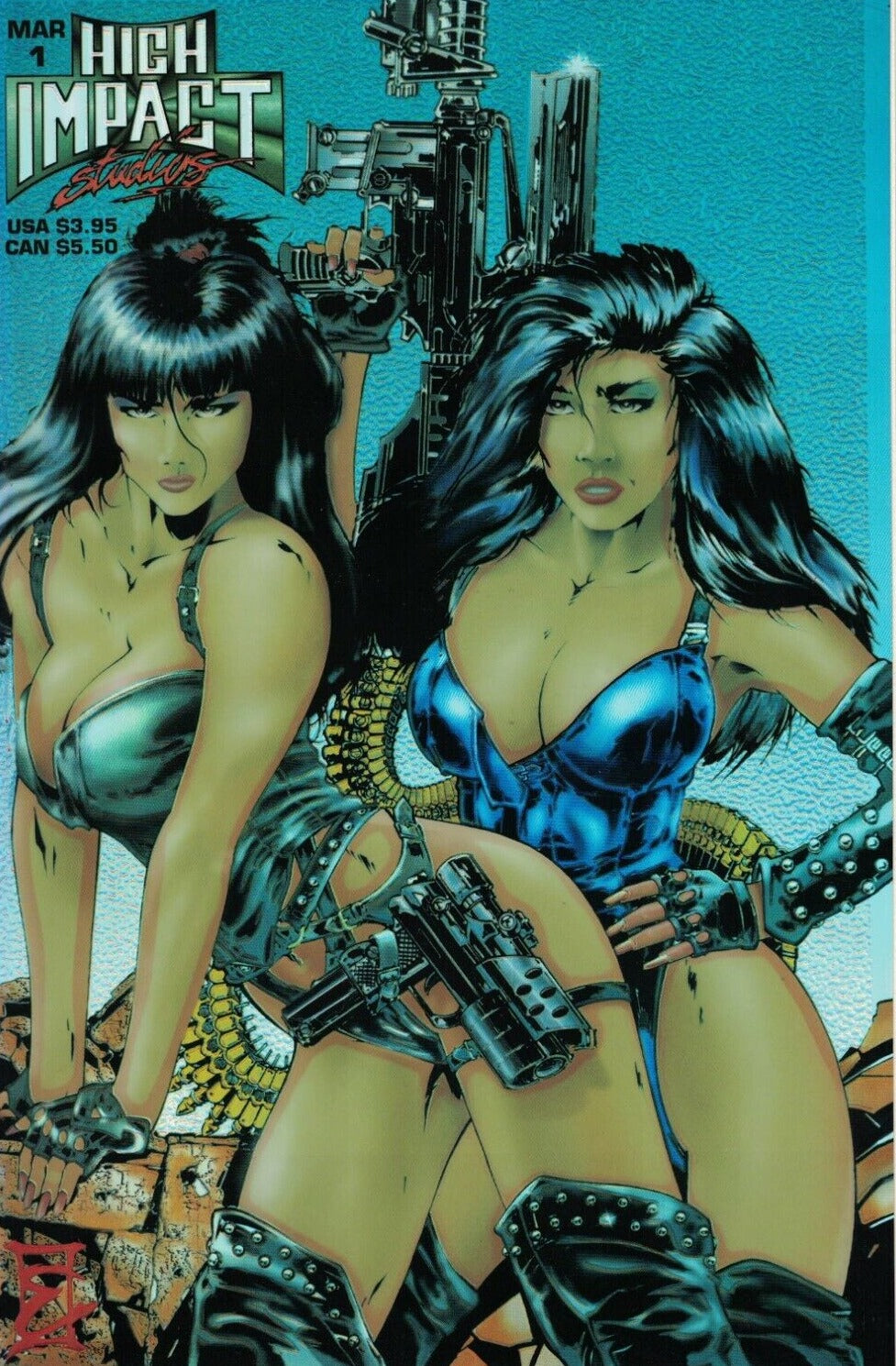 HIGH IMPACT # 1 VARIANT CHROME  NM HIGH IMPACT STUDIOS COMIC BOOK 1995