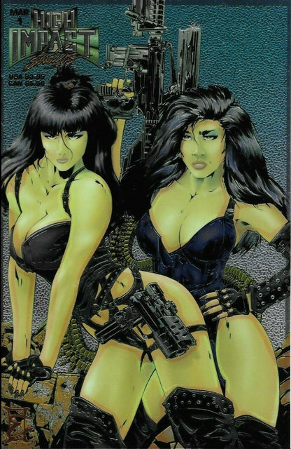 HIGH IMPACT # 1 VARIANT CHROME  NM HIGH IMPACT STUDIOS COMIC BOOK 1995