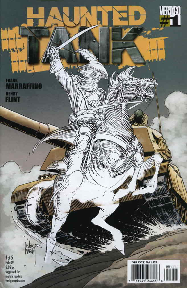 HAUNTED TANK # 1 VARIANT NM  WAR COMIC BOOK DC / VERTIGO 2009