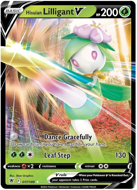 Hisuian Lilligant V #017/189 2022 Sword & Shield Astral Radiance Pokemon Card