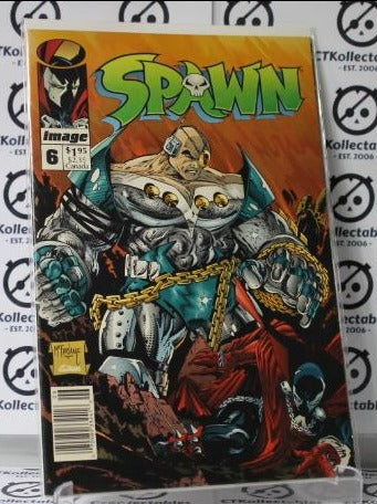 SPAWN  # 6 NEWS STAND 1st OVERKILL  VF IMAGE  McFARLANE COLLECTABLE  COMIC BOOK 1992
