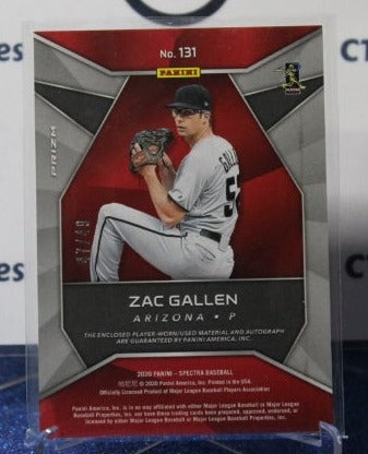 2020 PANINI SPECTRA BASEBALL ZAC GALLEN # 131 RC 47/49 AUTO JERSEY PATCH PRIZM  ARIZONA DIAMONDBACKS