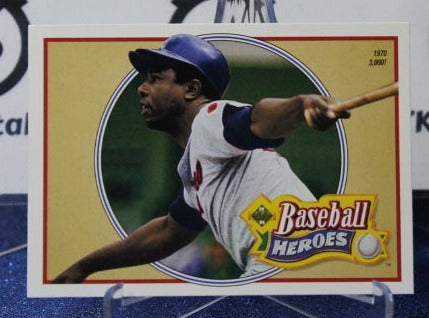 1991 UPPER DECK BASEBALL HEROES  HANK AARON # 22 ATLANTA BRAVES  BASEBALL CARD