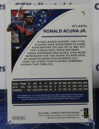 2020 PANINI MAGNITUDE BASEBALL RONALD ACUNA JR. # 7 ATLANTA BRAVES