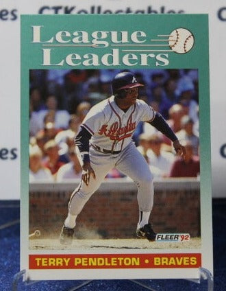 1992 FLEER LEAGUE LEADERS TERRY PENDLETON # 691 ATLANTA BRAVES  BASEBALL